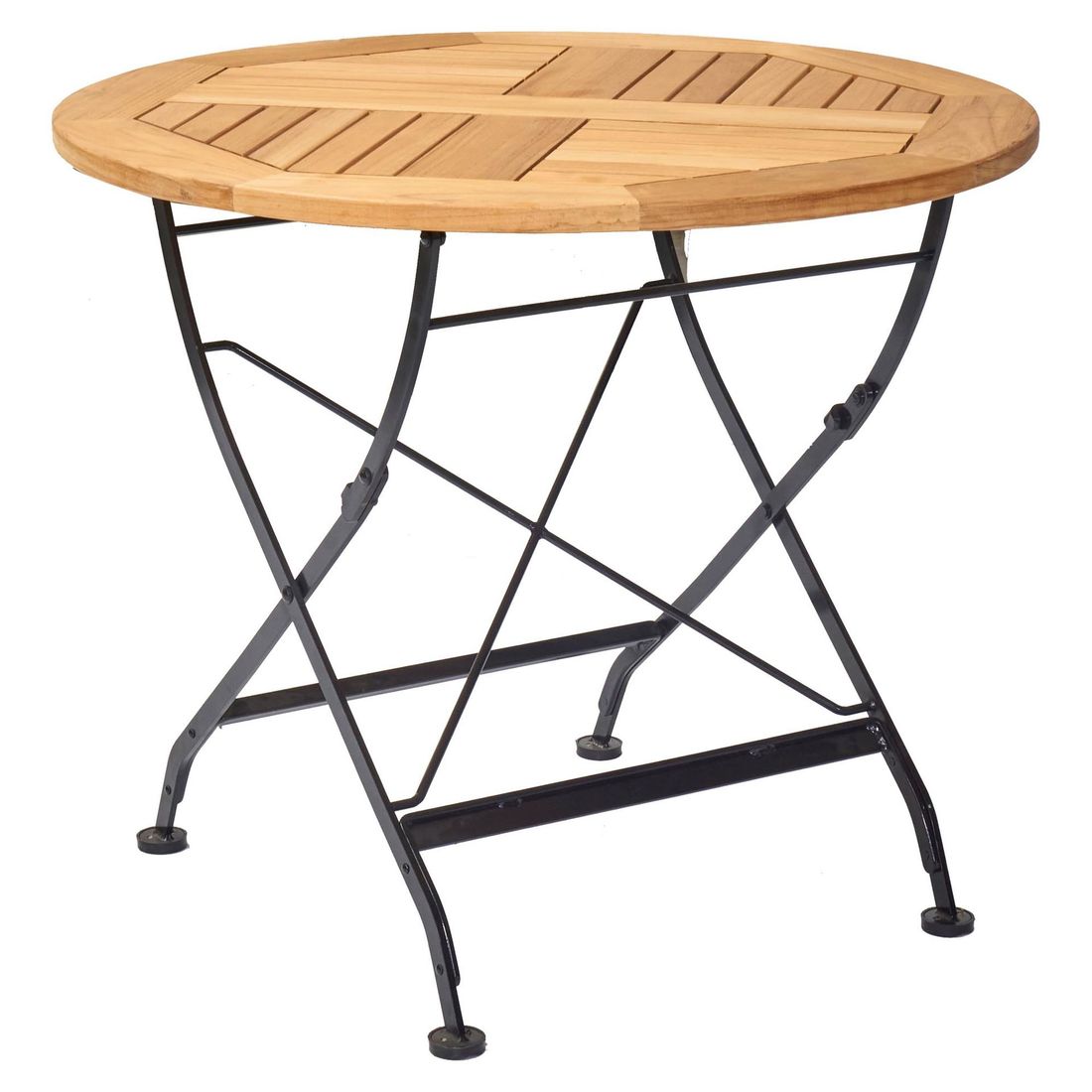 LC Garden Wimbledon Biergartentisch Ø90cm Stahl/Teak