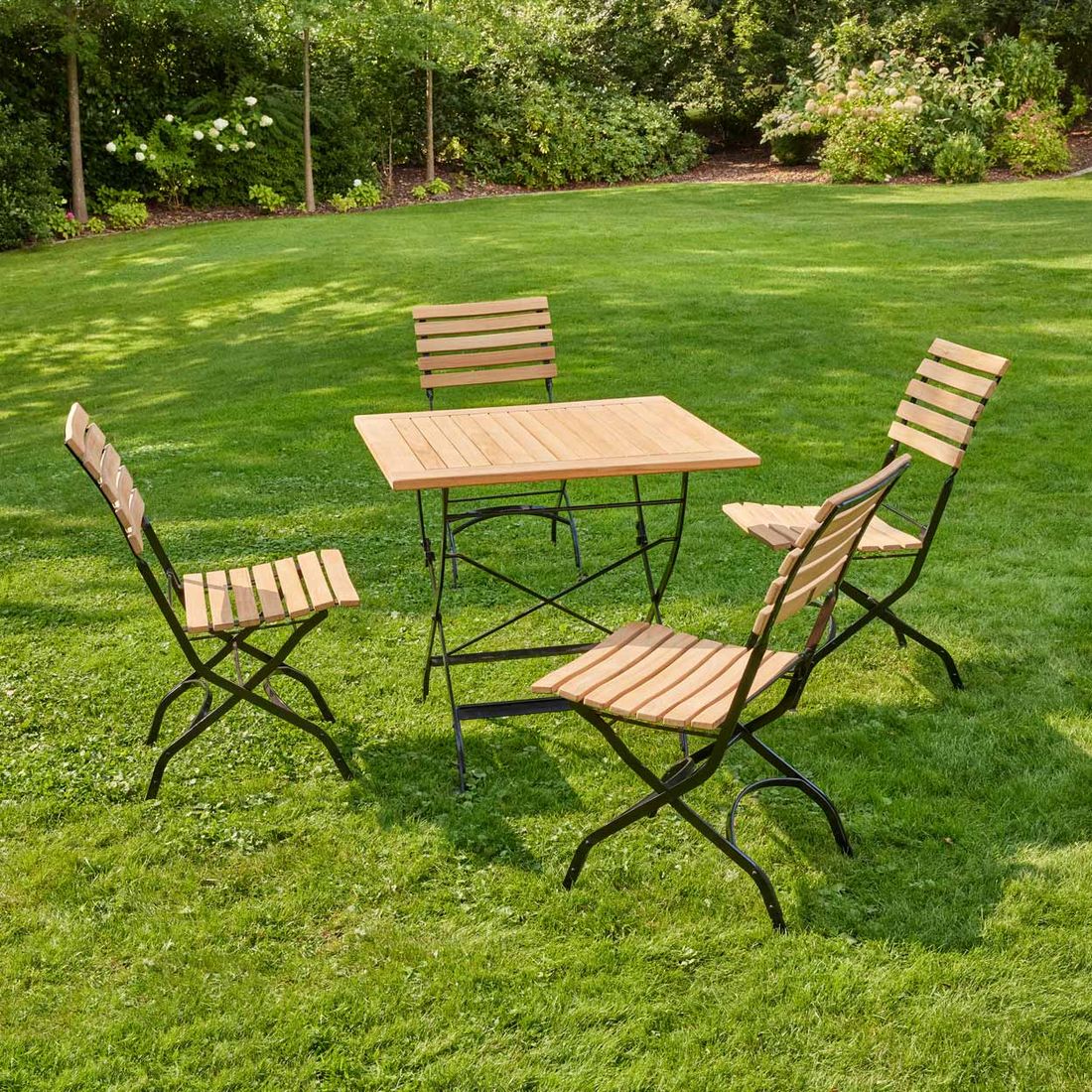 LC Garden Wimbledon Gartenmöbel-Set 5-tlg. Tisch 80x80cm