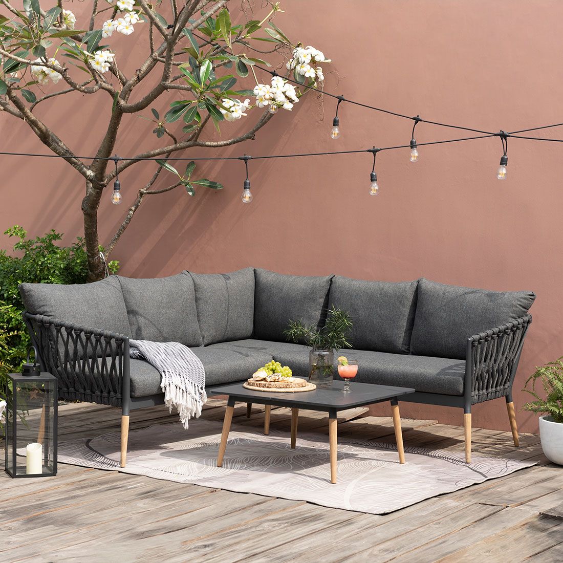 LifestyleGarden Ipanema Loungetisch 75x75cm Teak/WideDuraboard