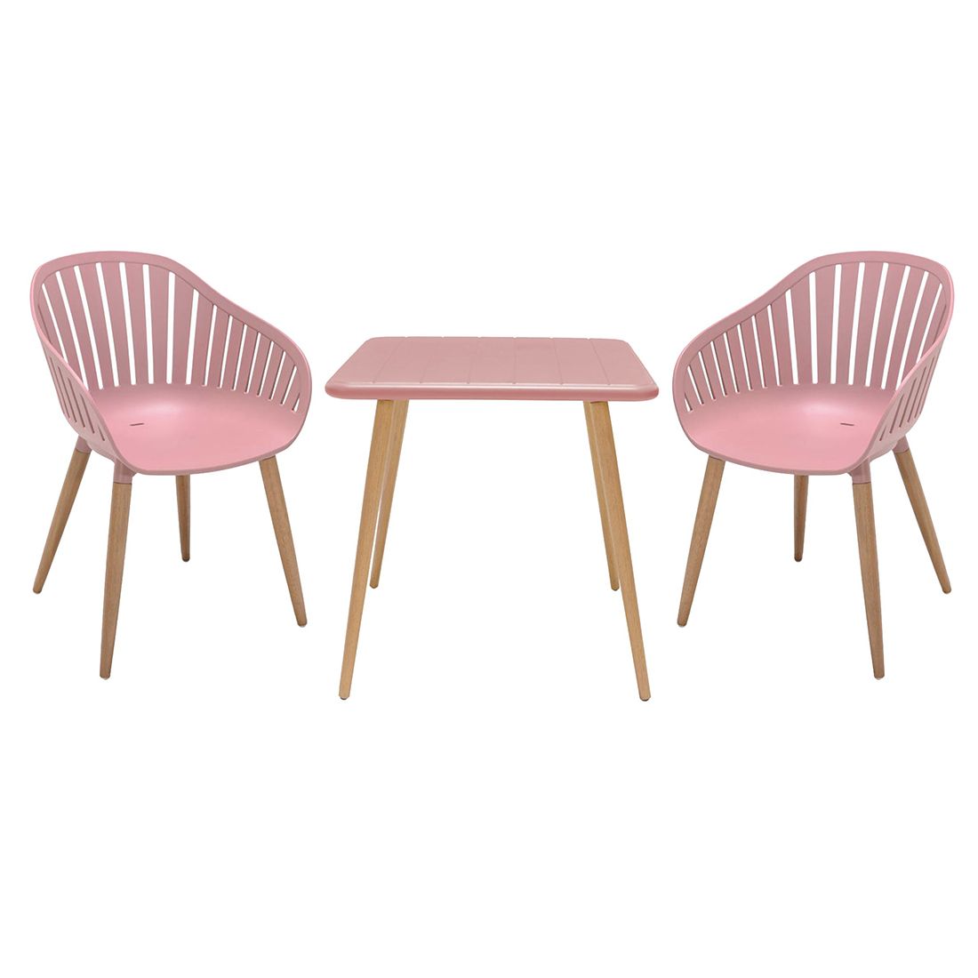 LifestyleGarden Nassau Gartenmöbel-Set S (2 Plätze) Tisch 70x70cm