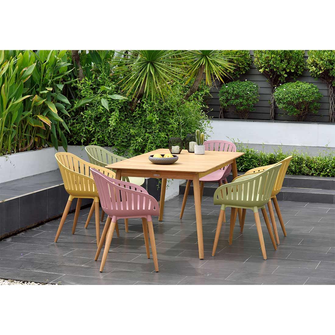 LifestyleGarden Nassau Gartensessel Eukalyptus/Kunststoff inkl. Sitzkissen