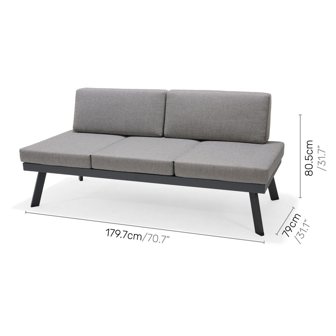 LifestyleGarden Opal Gartenmöbel-Set L (6 Plätze) Tisch 220x90cm