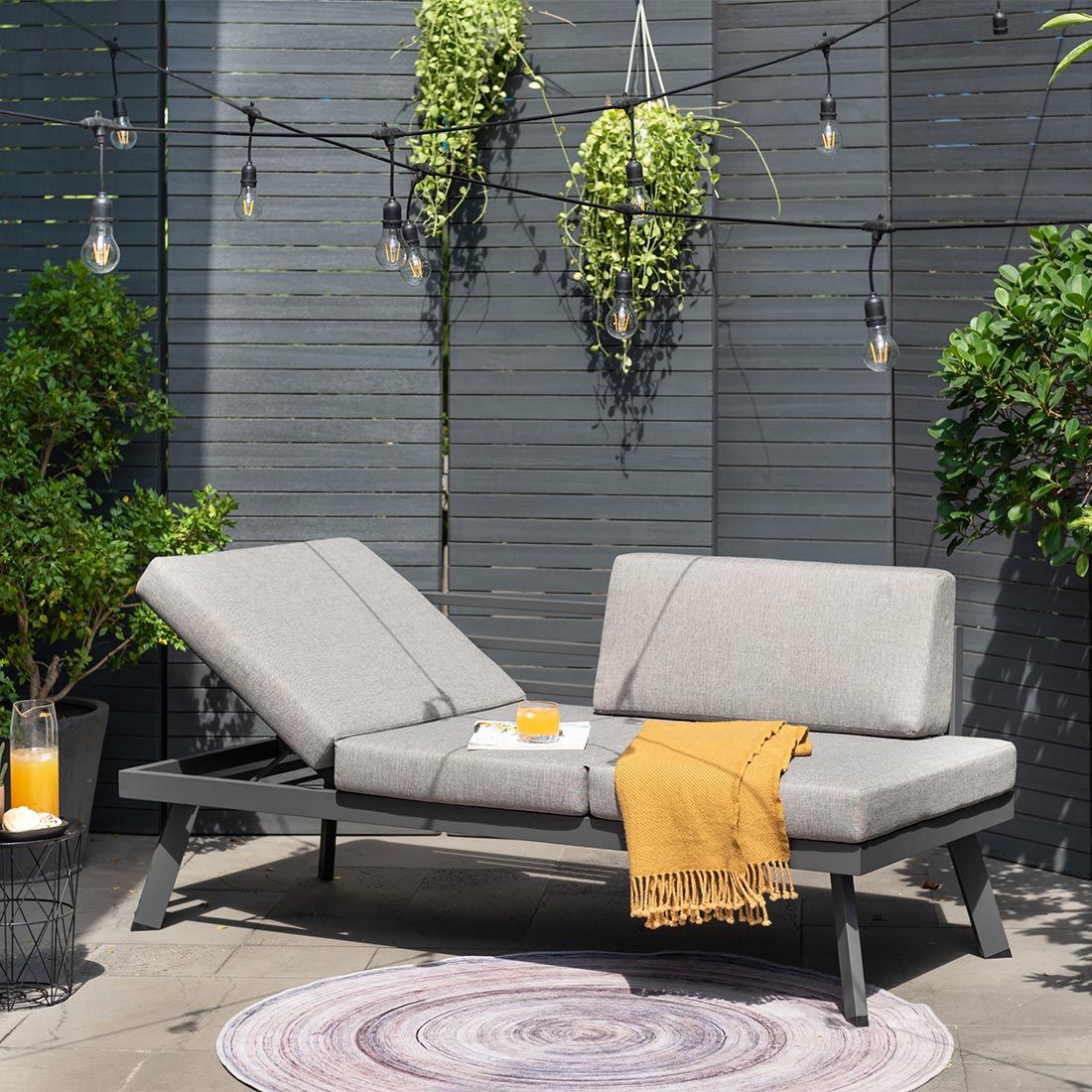 LifestyleGarden Opal Doppelliege Aluminium/Olefin