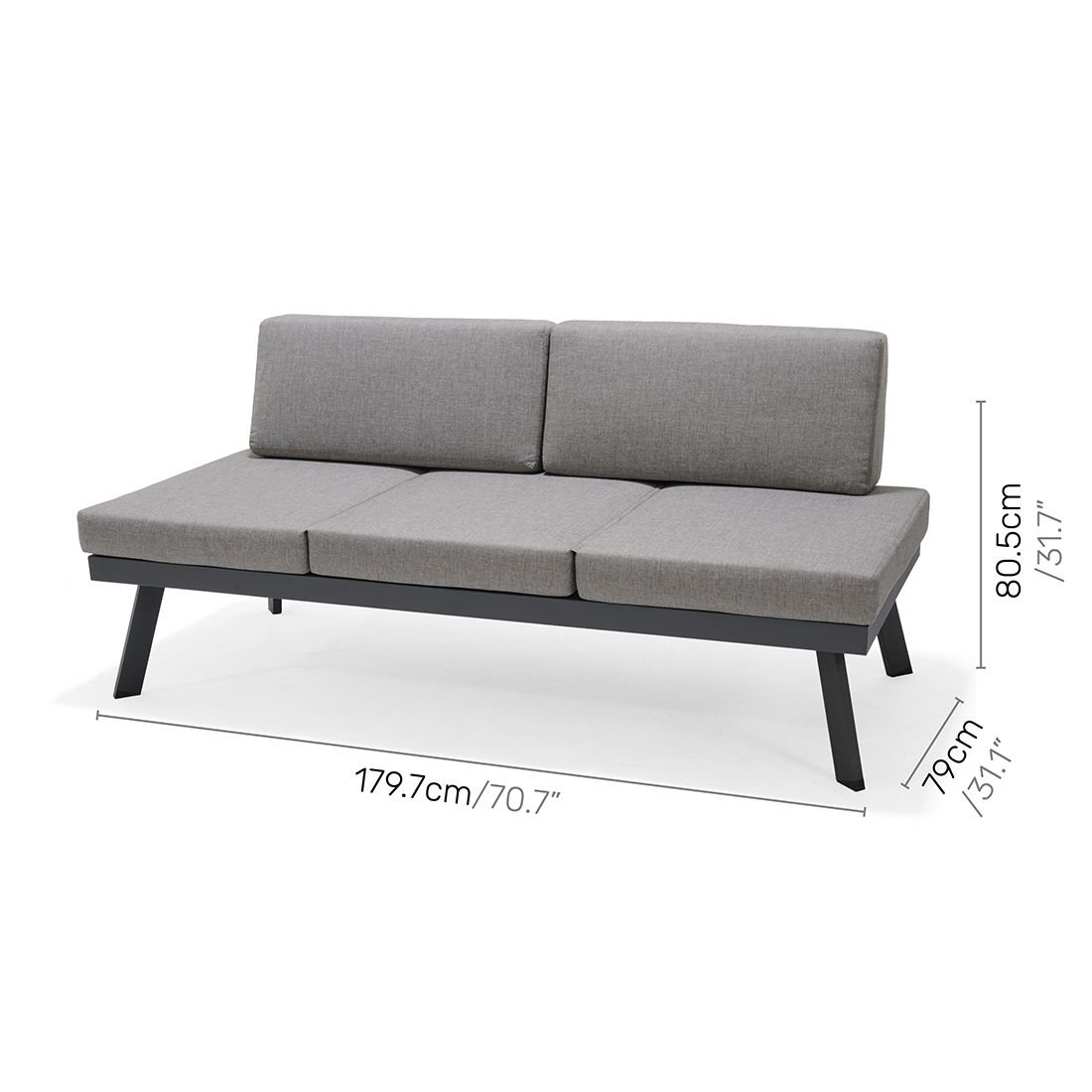 LifestyleGarden Opal Doppelliege Aluminium/Olefin