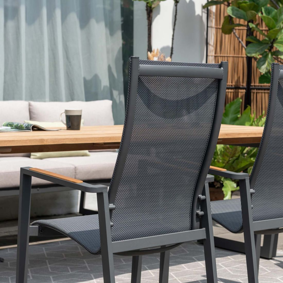 LifestyleGarden Palau Gartenmöbel-Set L (6 Plätze) Tisch 216x99cm