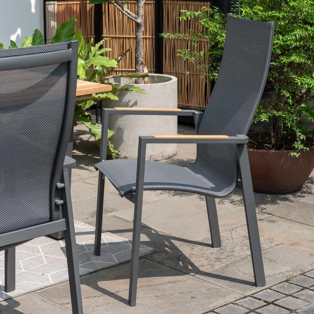 LifestyleGarden Palau Gartenmöbel-Set M (4 Plätze) Tisch 221x95cm
