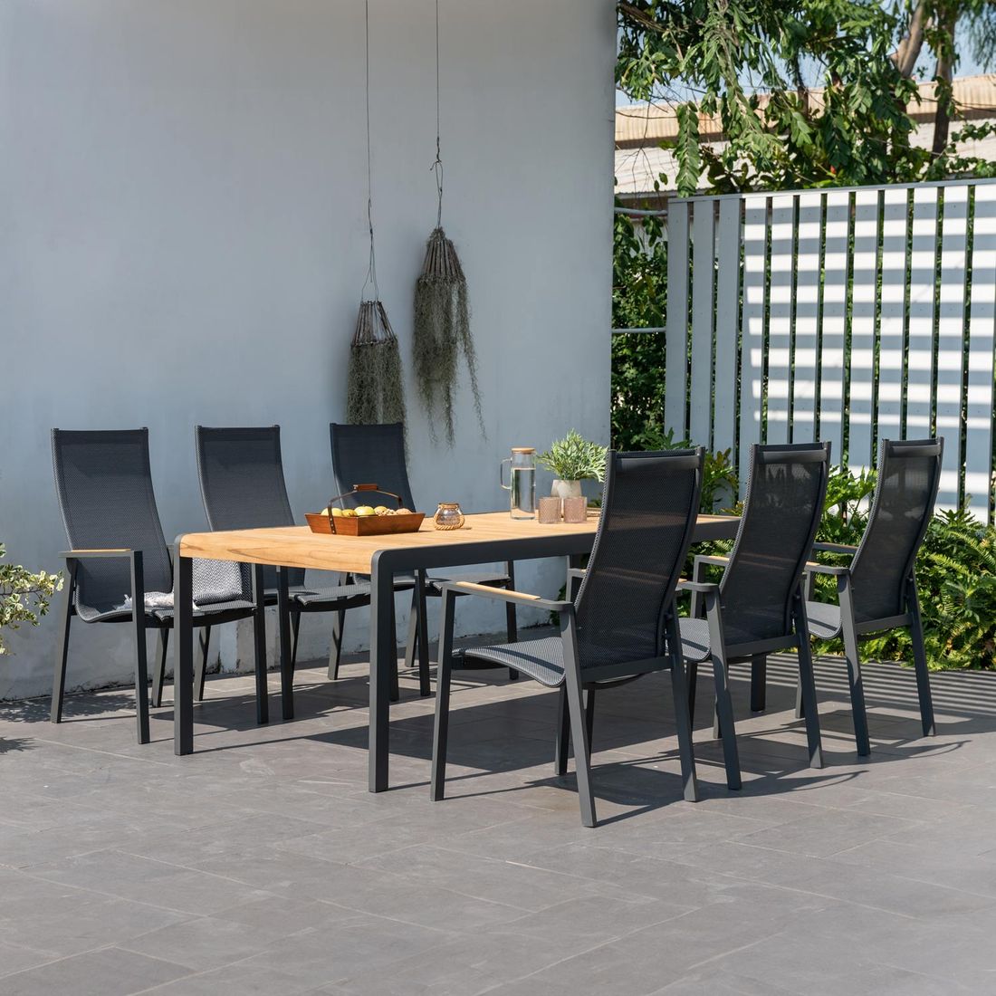LifestyleGarden Palau Gartenmöbel-Set L (6 Plätze) Tisch 221x95cm