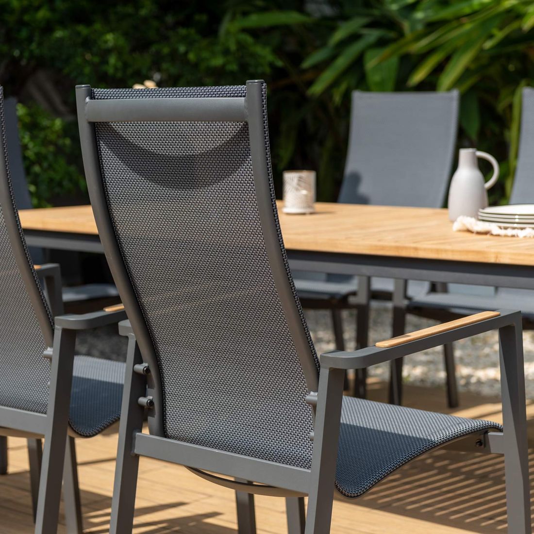 LifestyleGarden Palau Gartenmöbel-Set XL (8 Plätze) Tisch 201x90cm