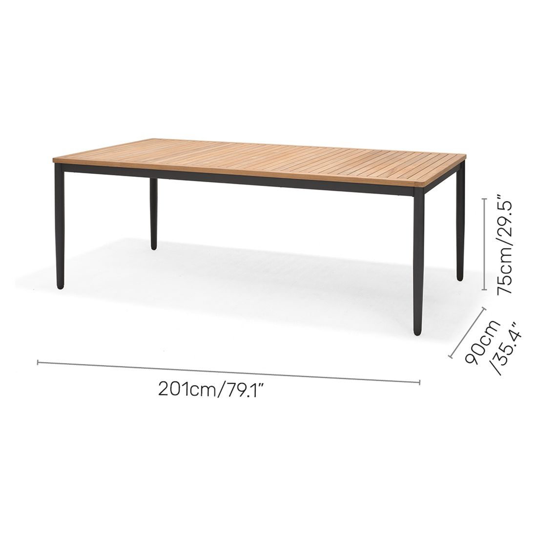 LifestyleGarden Palau Gartenmöbel-Set XL (8 Plätze) Tisch 201x90cm