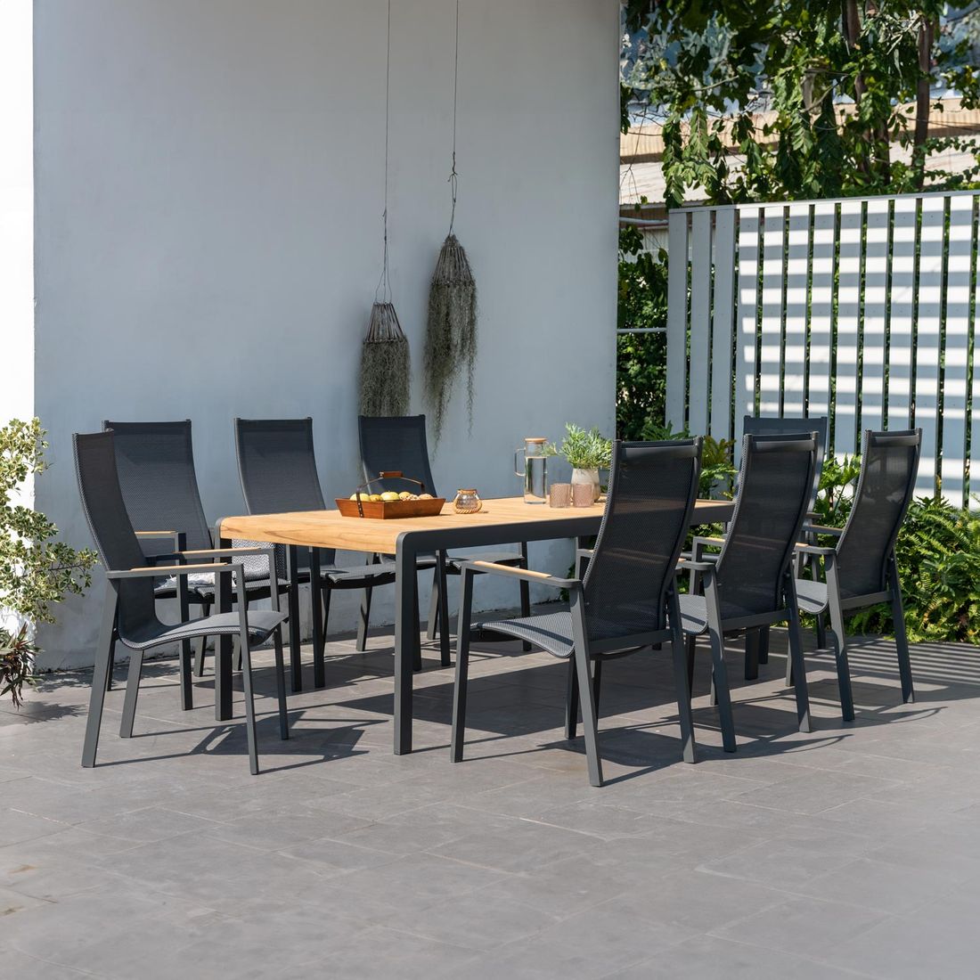 LifestyleGarden Palau Gartenmöbel-Set XL (8 Plätze) Tisch 221x95cm