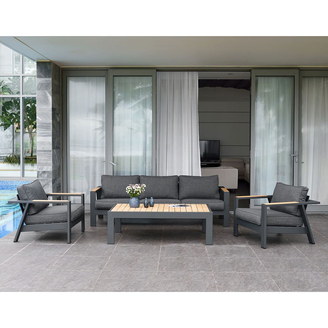 LifestyleGarden Palau Loungesessel Aluminium/Olefin
