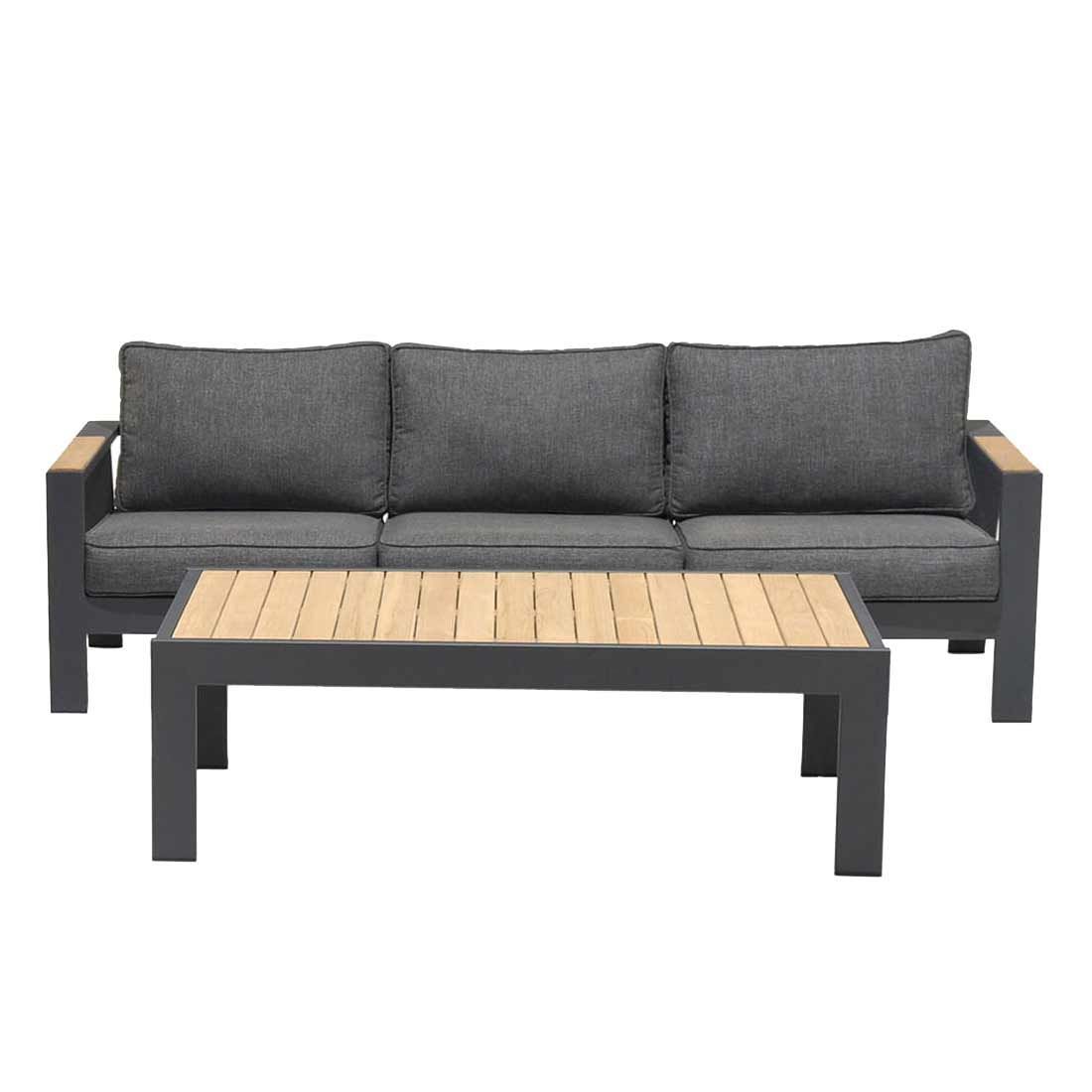 LifestyleGarden Palau Loungeset inkl. Loungetisch Aluminium/Olefin