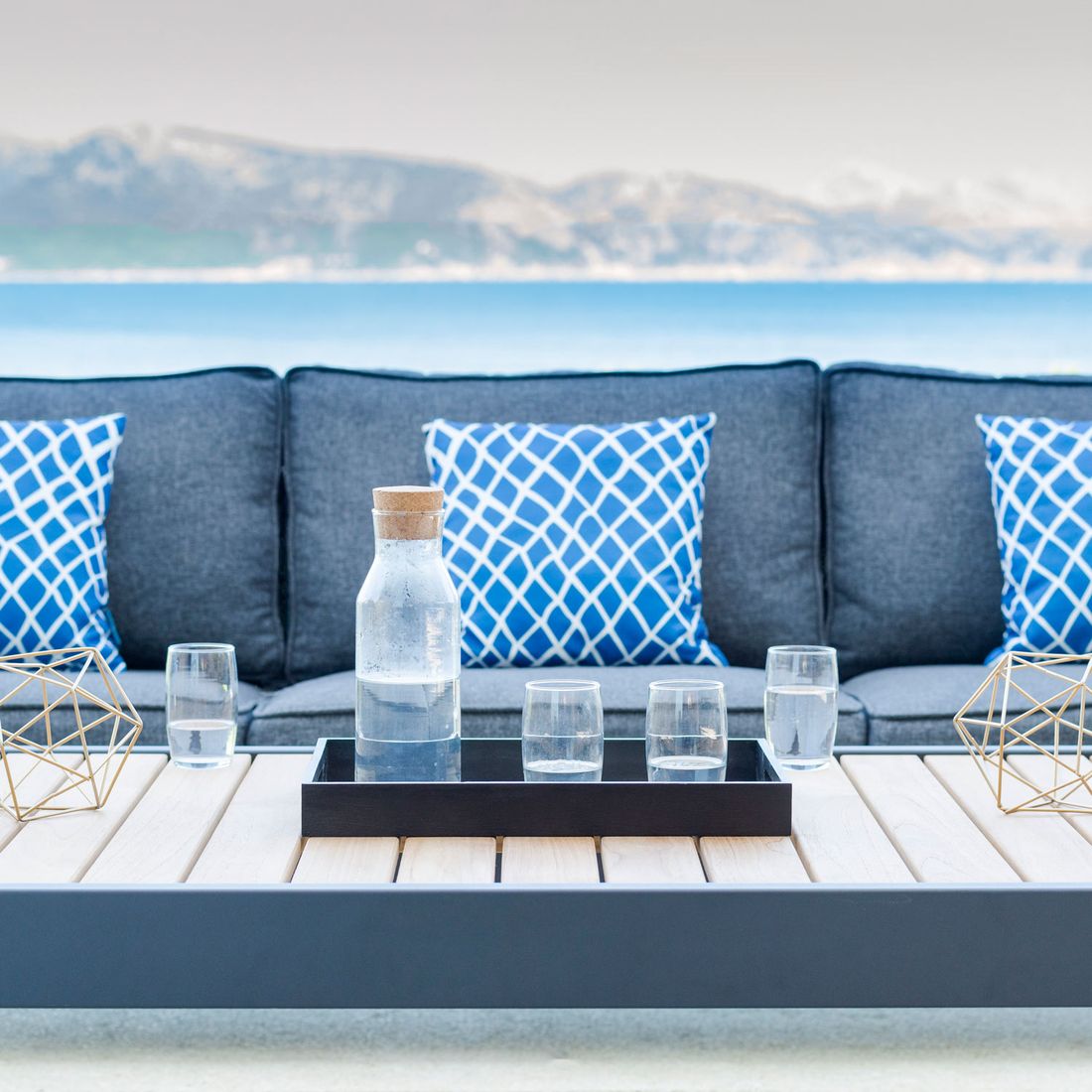 LifestyleGarden Palau Loungeset inkl. Loungetisch Aluminium/Olefin