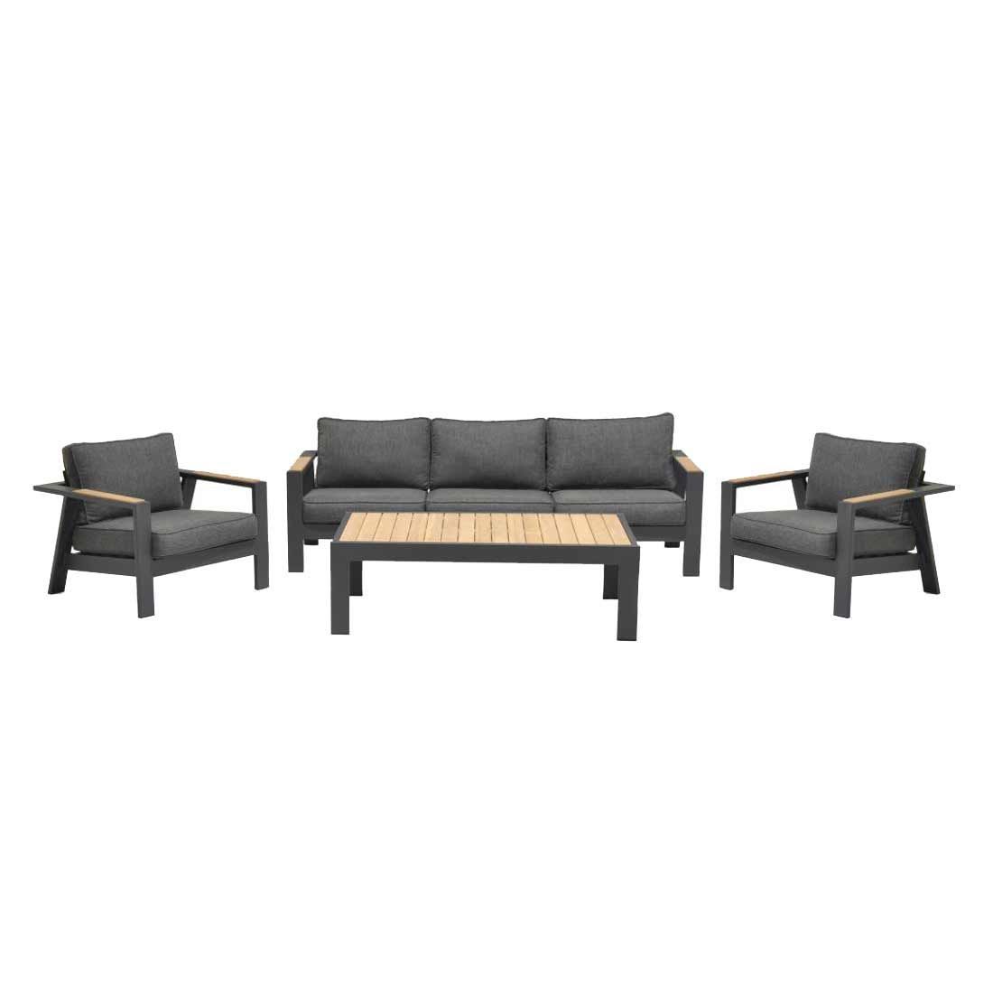 LifestyleGarden Palau Loungeset 4-tlg. Aluminium/Olefin