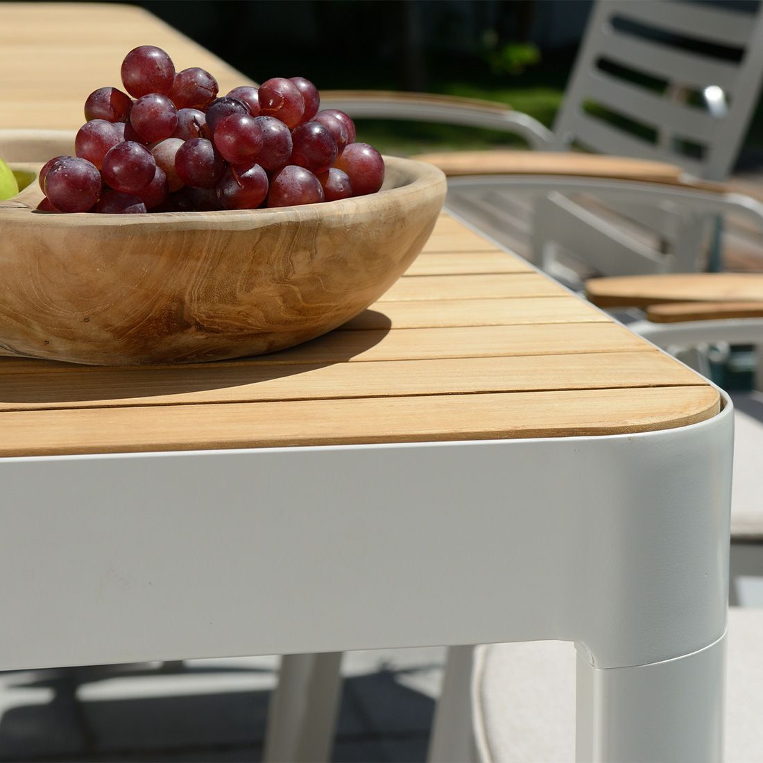 LifestyleGarden Portals Gartentisch 209x105cm Aluminium/Teak