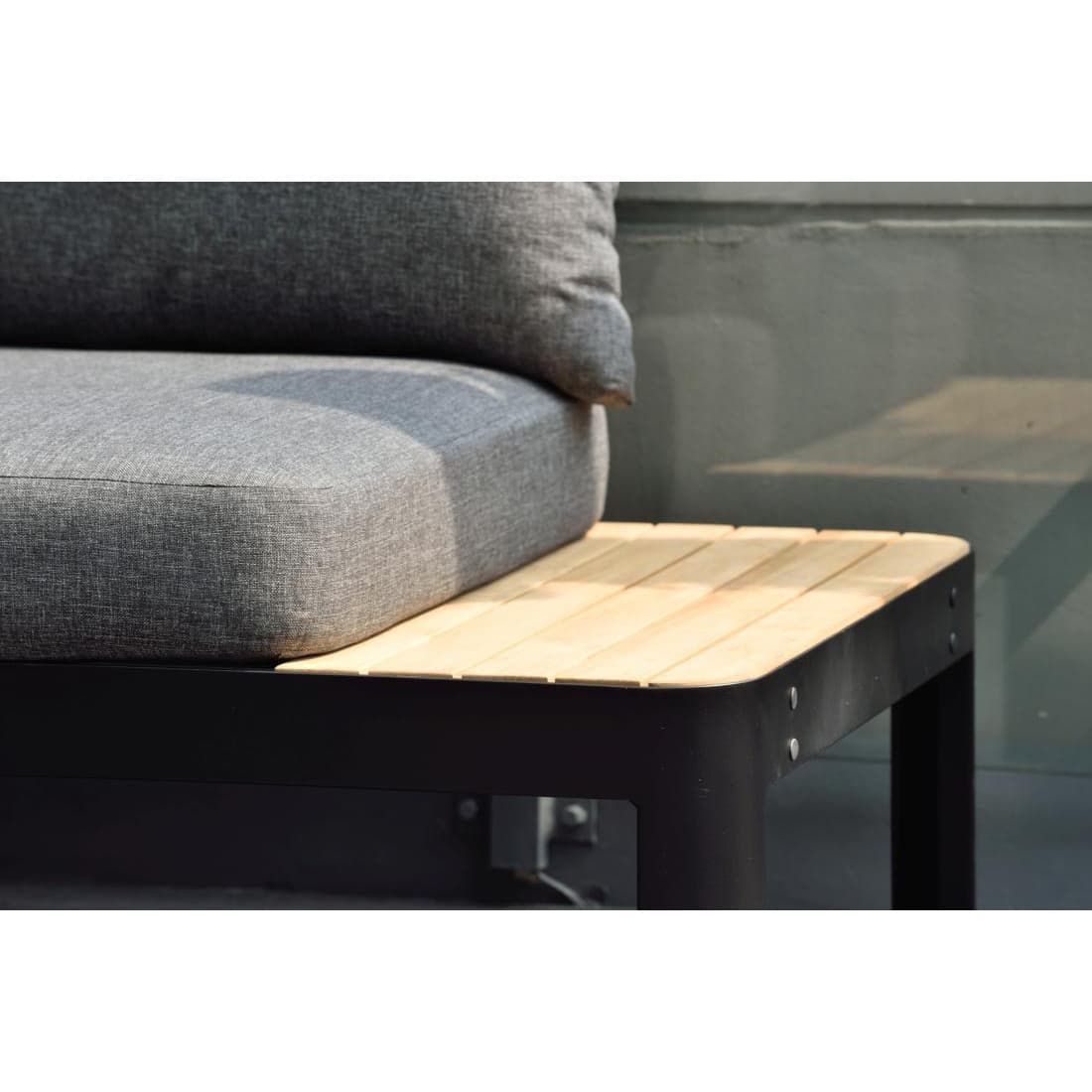 LifestyleGarden Portals Ecklounge 4-tlg. Aluminium/Teak/Olefin
