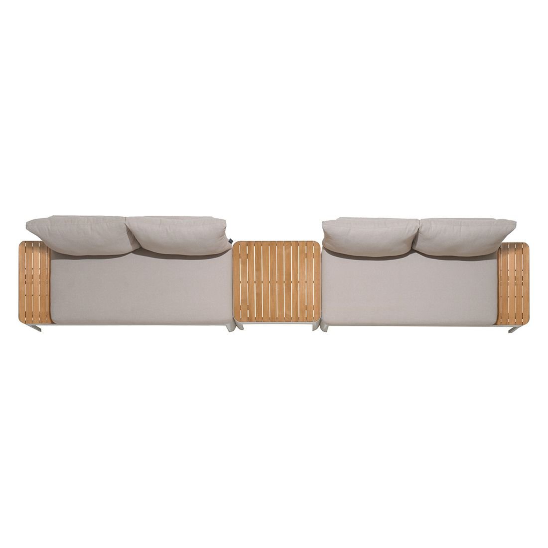 LifestyleGarden Portals Ecklounge 4tlg Aluminium/Teak/Olefin
