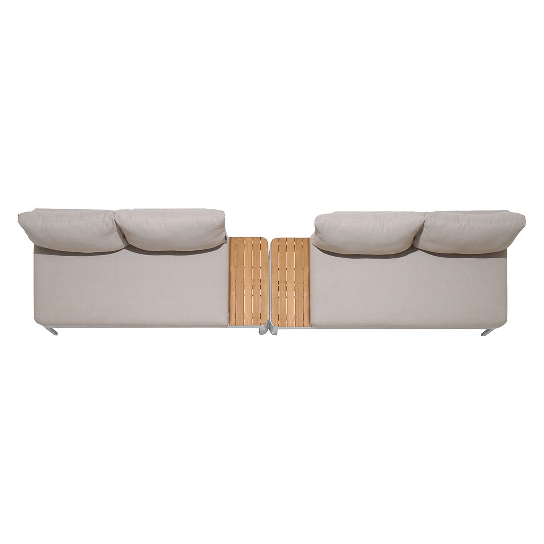 LifestyleGarden Portals Ecklounge 4tlg Aluminium/Teak/Olefin