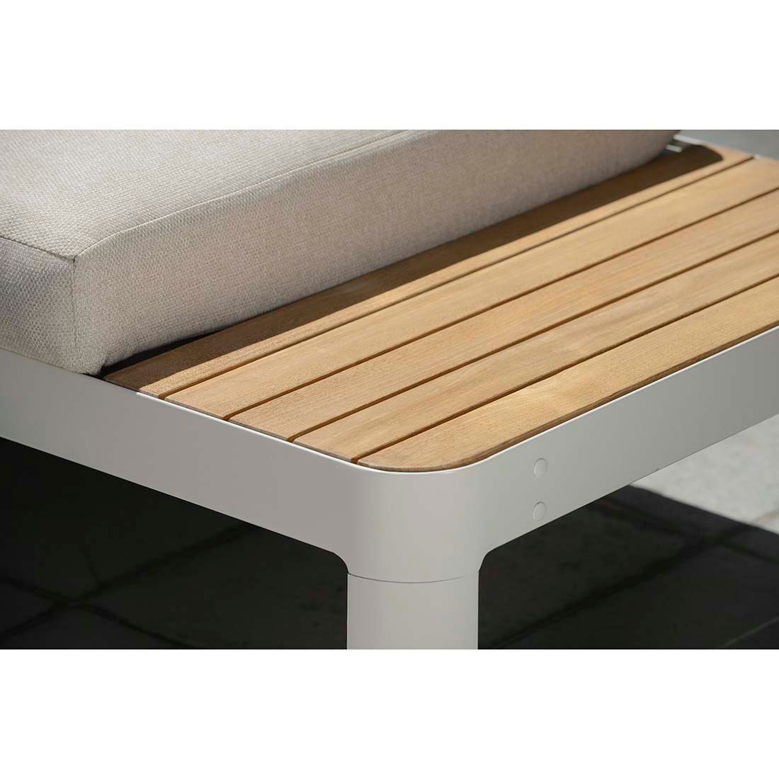 LifestyleGarden Portals Ecklounge 4tlg Aluminium/Teak/Olefin