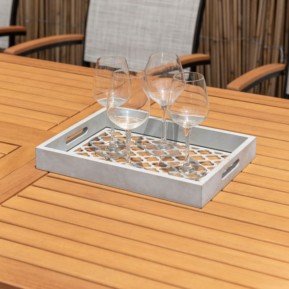 LifestyleGarden Ragusa Gartenmöbel-Set L (6 Plätze) Tisch 180/240x100cm