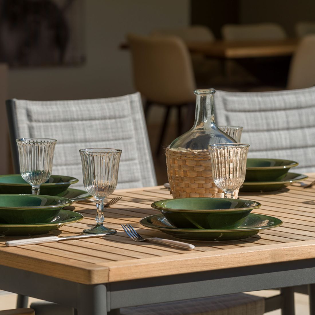 LifestyleGarden Topaz Gartenmöbel-Set XL (8 Plätze) Tisch 201x90cm