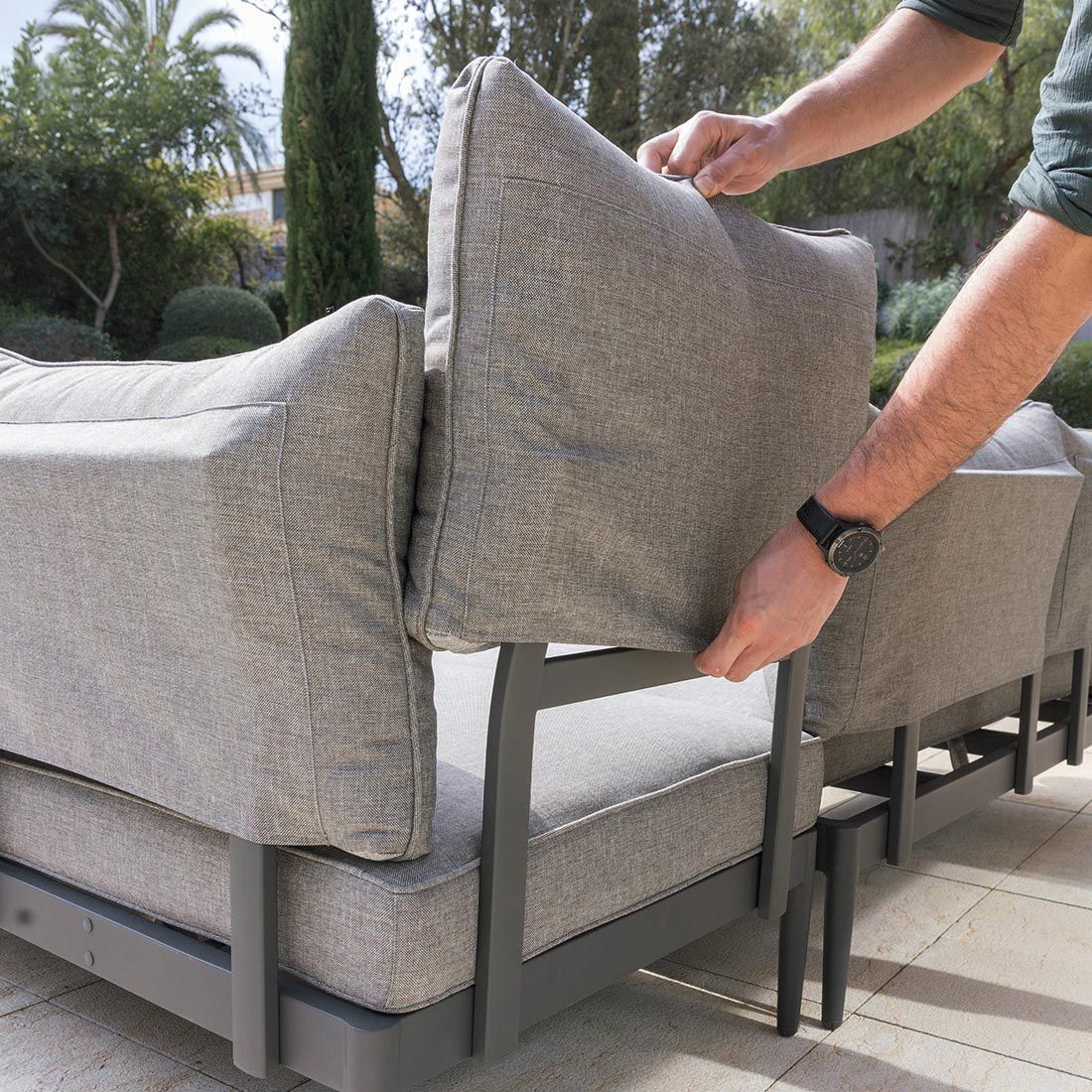 LifestyleGarden Topaz Ecklounge Aluminium/Olefin