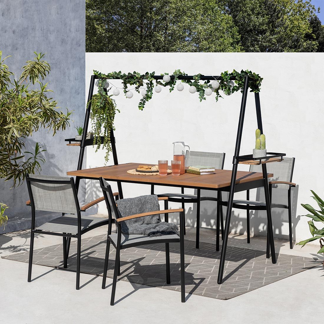 LifestyleGarden Vera Stapelsessel Aluminium/Textilene