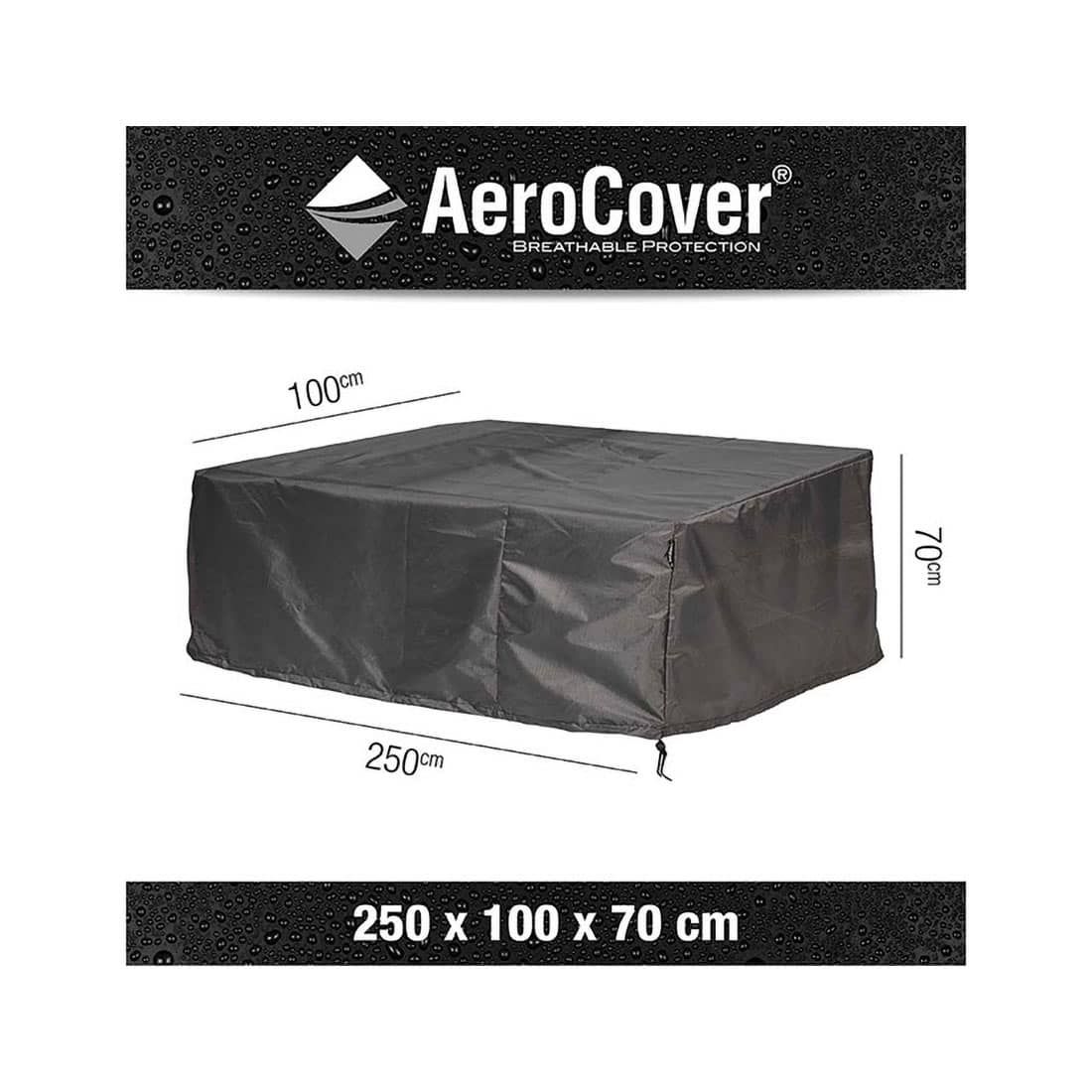AeroCover Schutzhülle für Loungesofa/2 Loungesessel 250x100x70cm Polyester