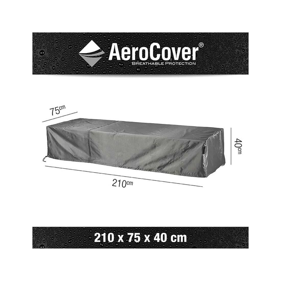 AeroCover Gartenliege Schutzhülle 210x75x40cm Polyester