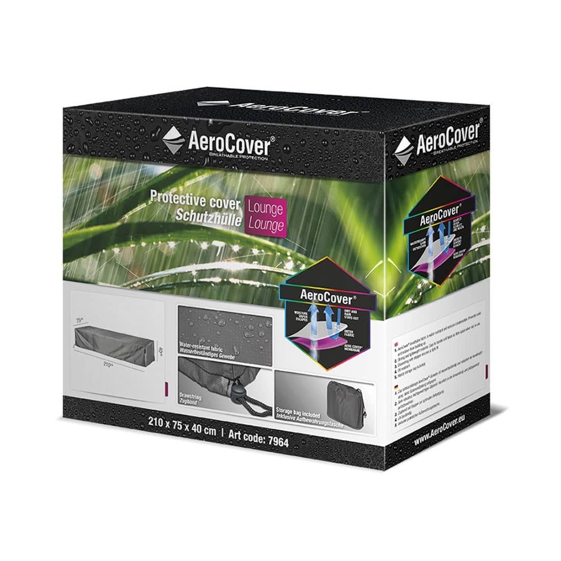 AeroCover Gartenliege Schutzhülle 210x75x40cm Polyester
