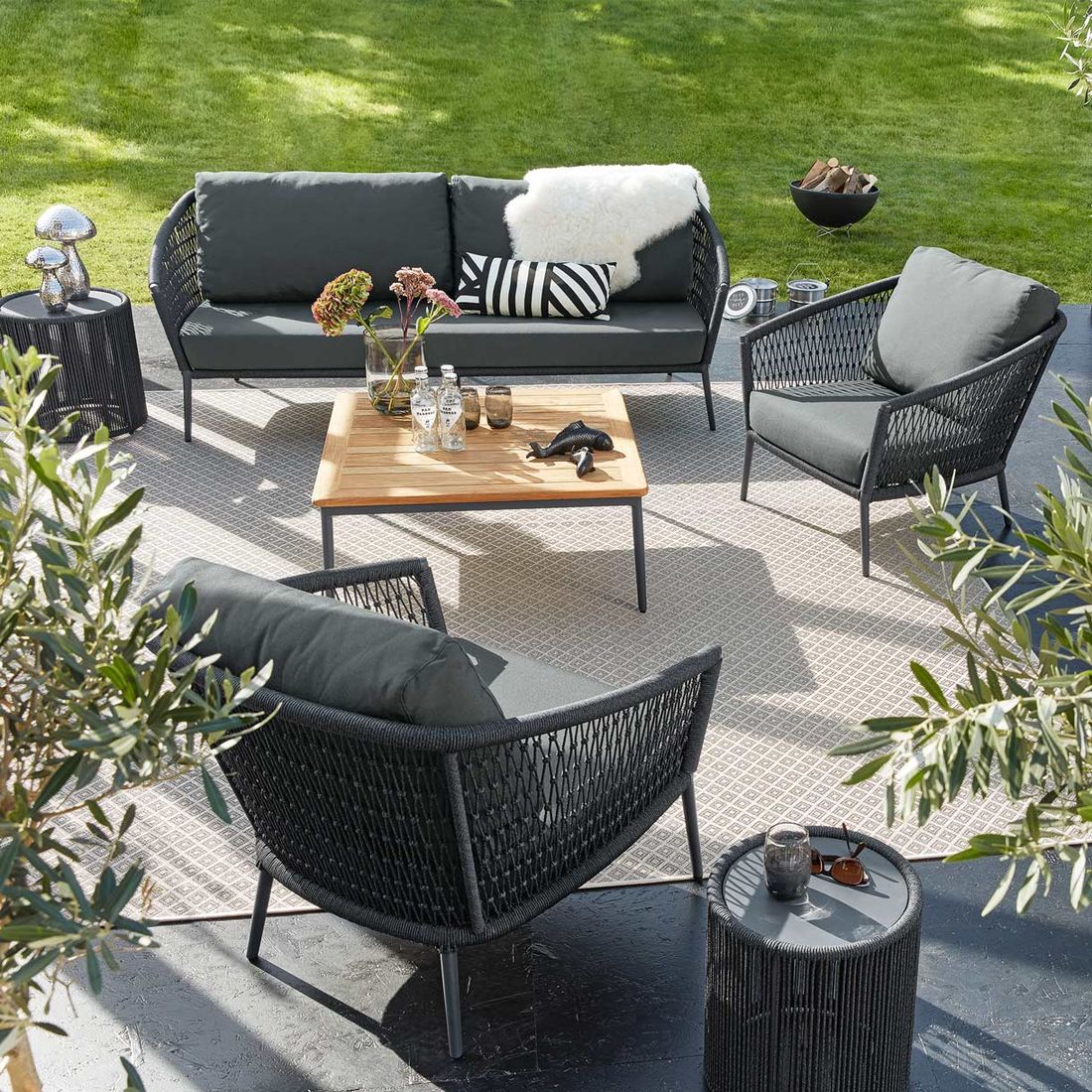Musterring Ibiza Gartensofa  Aluminium/Rope