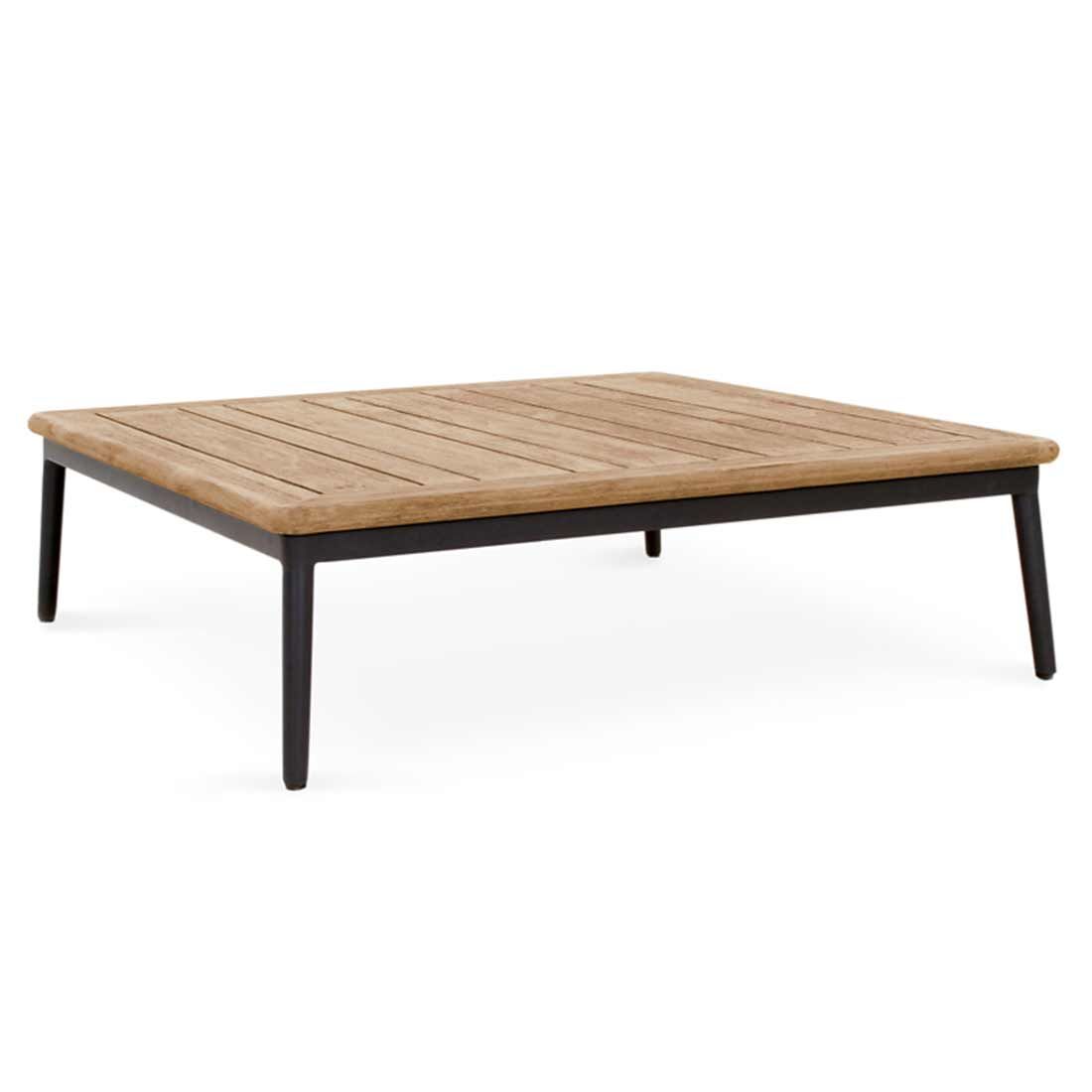 Musterring Menorca Loungetisch 89x89cm Aluminium/Teak