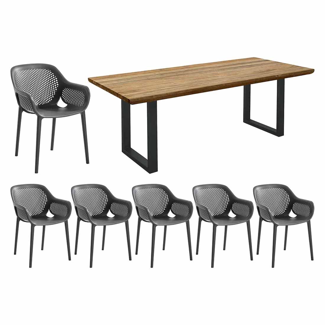 Musterring Rom Gartenmöbel-Set L (6 Plätze) Tisch 200x100cm