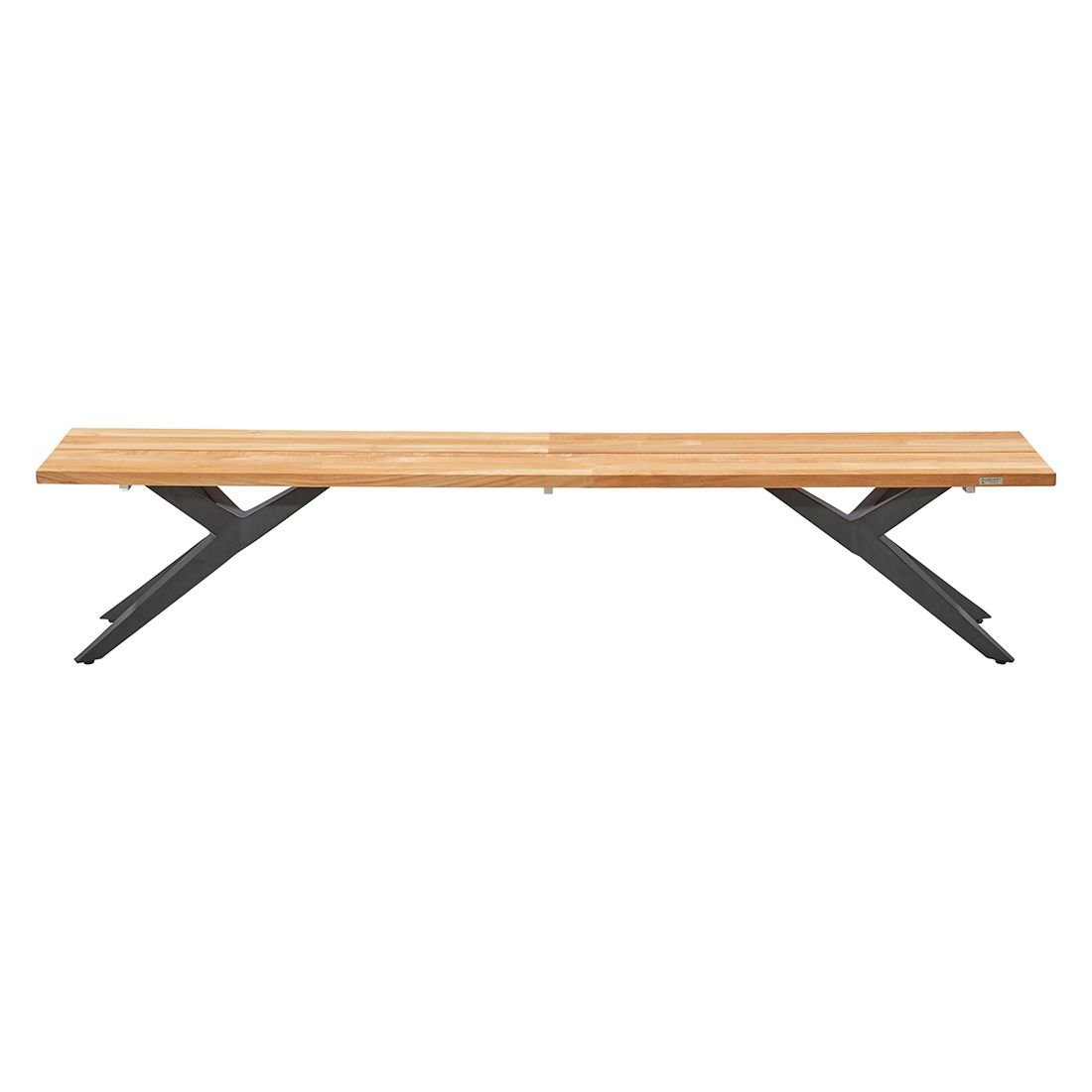 Musterring Rotterdam Gartenbank 280cm Edelstahl/Teak