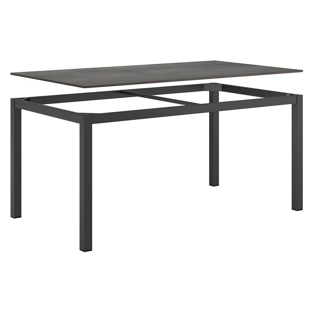 MWH Elements Gartenmöbel-Set 5-tlg.+ Tisch 160x90cm