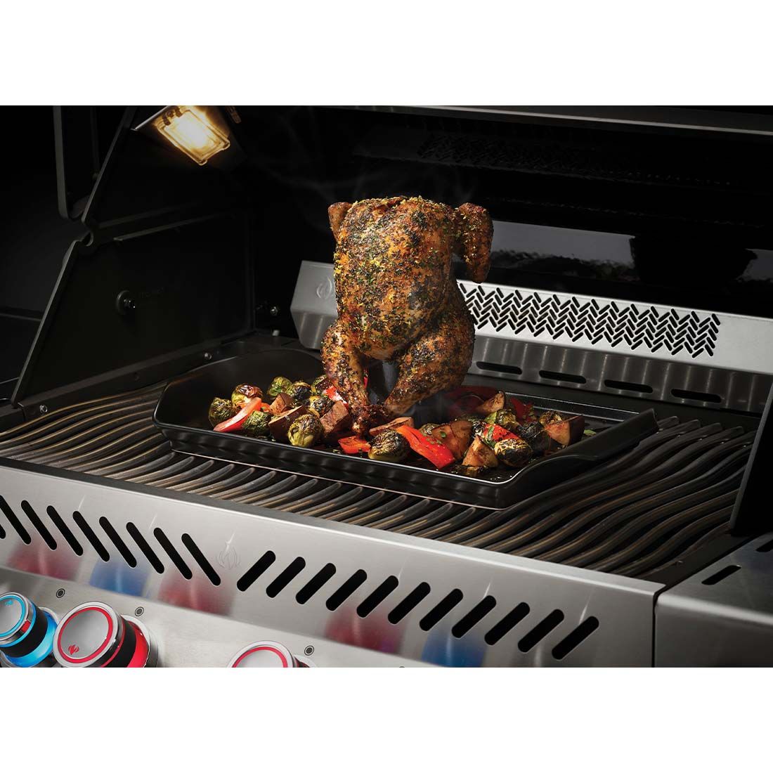 Napoleon Keramische Grillplatte 43x25cm mit Geflügelaufsatz