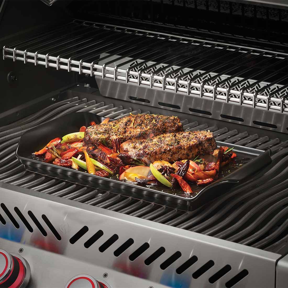 Napoleon Keramische Grillplatte 43x25cm mit Geflügelaufsatz