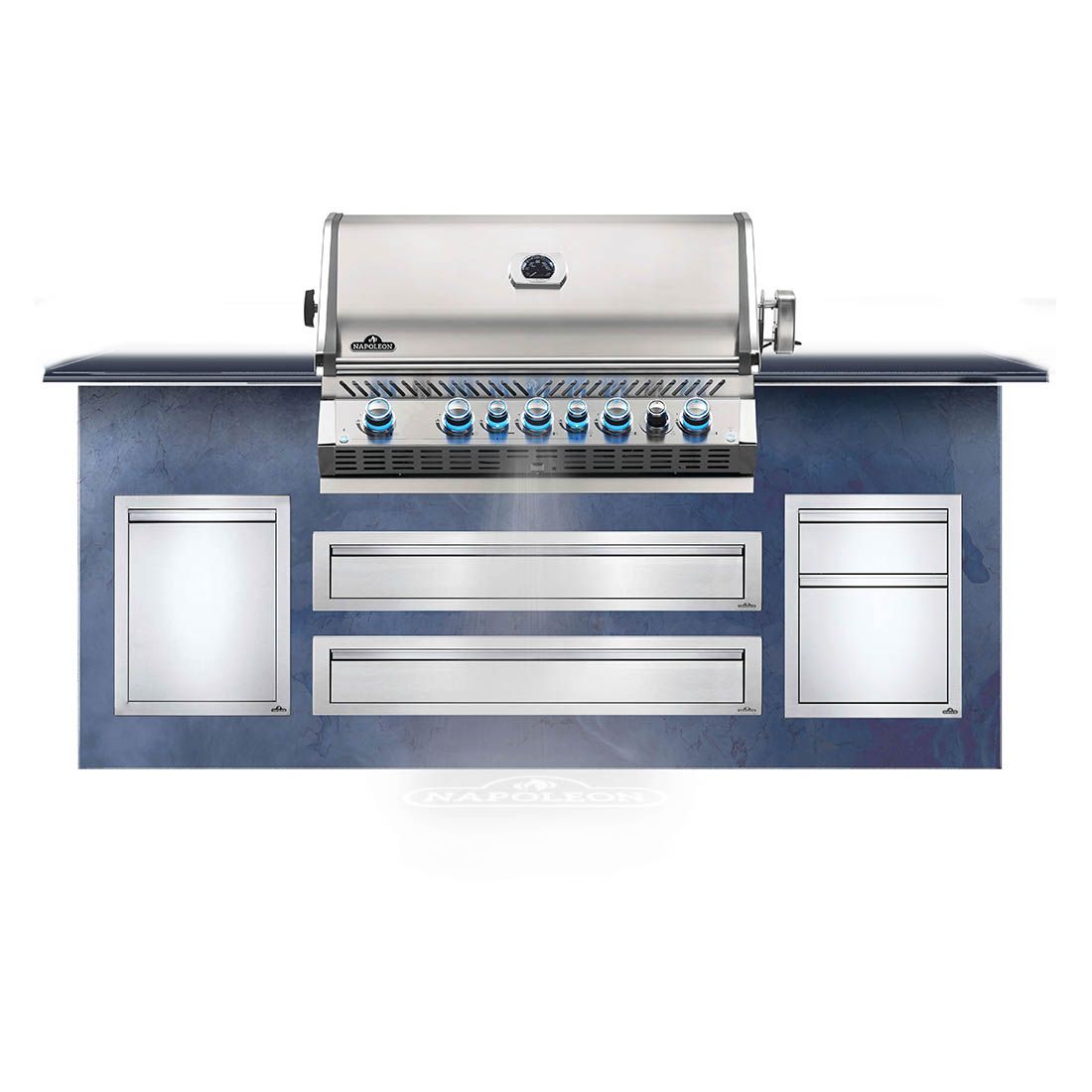 Napoleon Prestige Pro 665 Einbaugasgrill inkl. Drehspieß