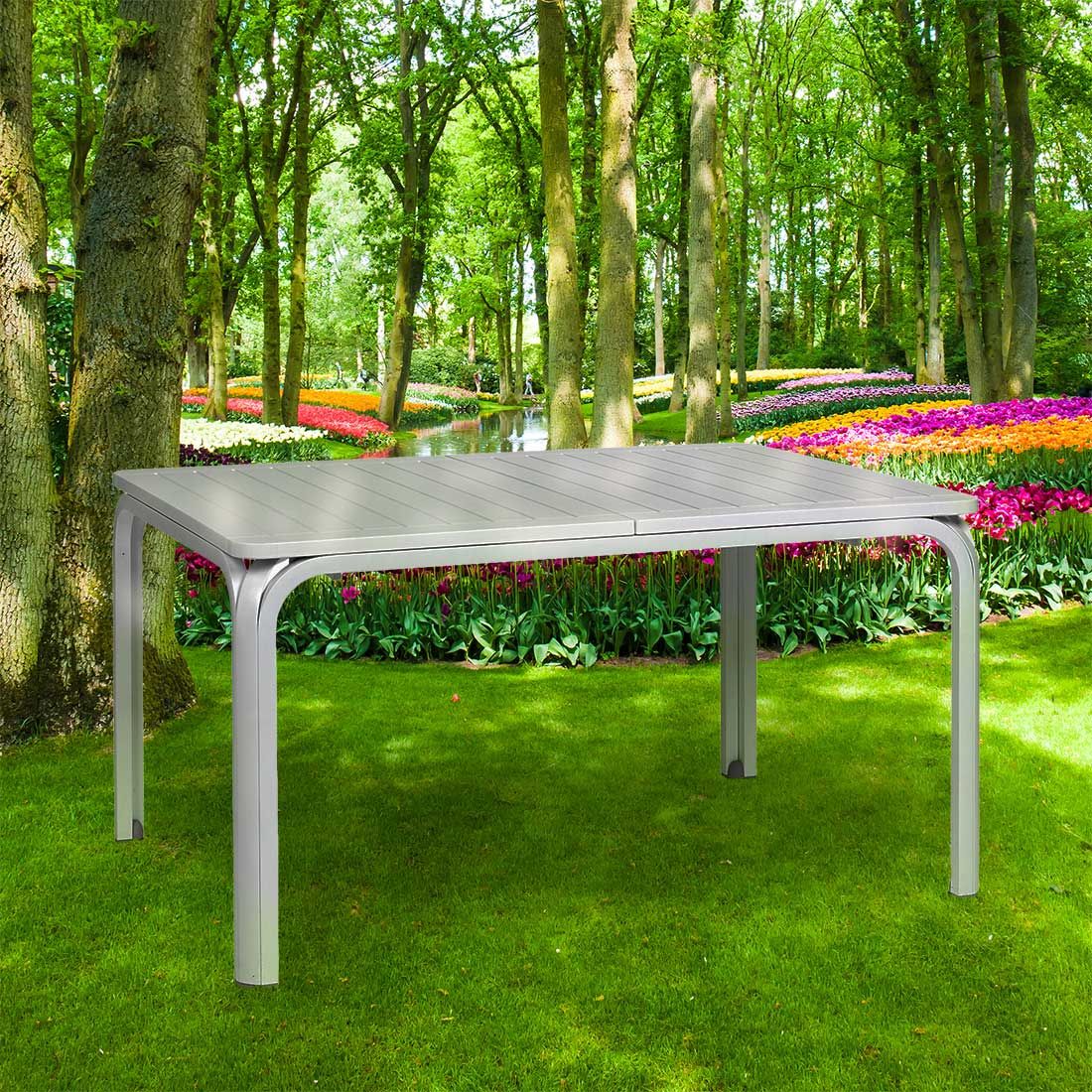 Nardi Alloro Ausziehtisch 140/210x100 cm Aluminium/DurelTOP