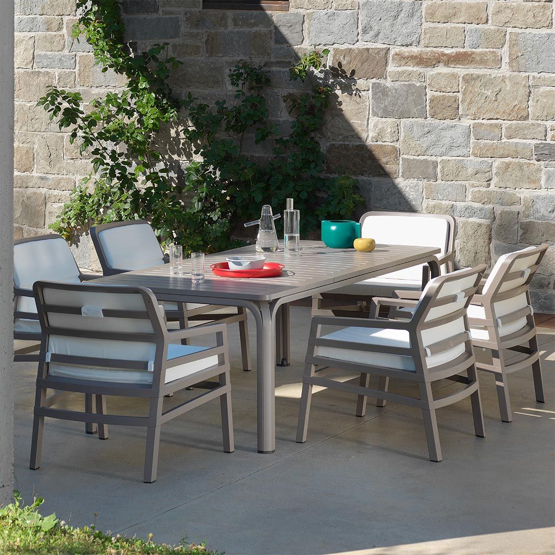 Nardi Alloro Ausziehtisch 210/280x100cm Aluminium/Kunststoff