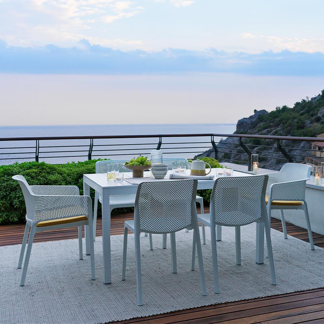 Nardi Bit Gartenmöbel-Set L (6 Plätze) Tisch 140/210x85cm