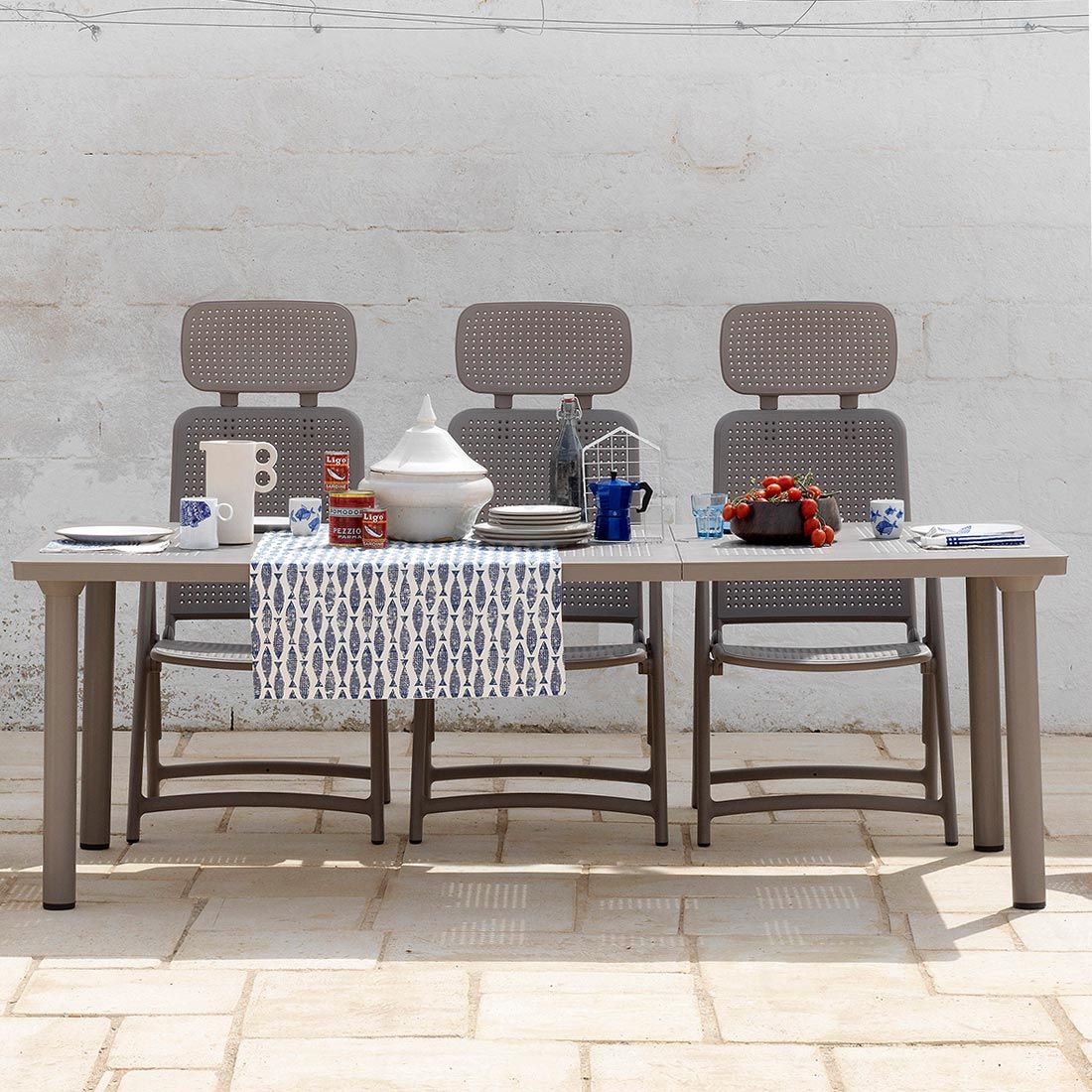 Nardi Libeccio Ausziehtisch 160/220x100 cm Aluminium/Kunststoff