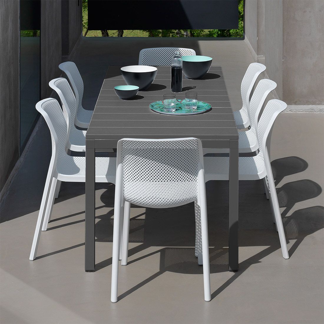 Nardi Rio Ausziehtisch 140/210x85cm Aluminium