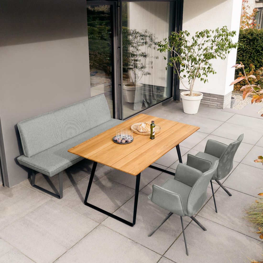 Niehoff Elba Diningsofa 180cm Stahl/Olefin