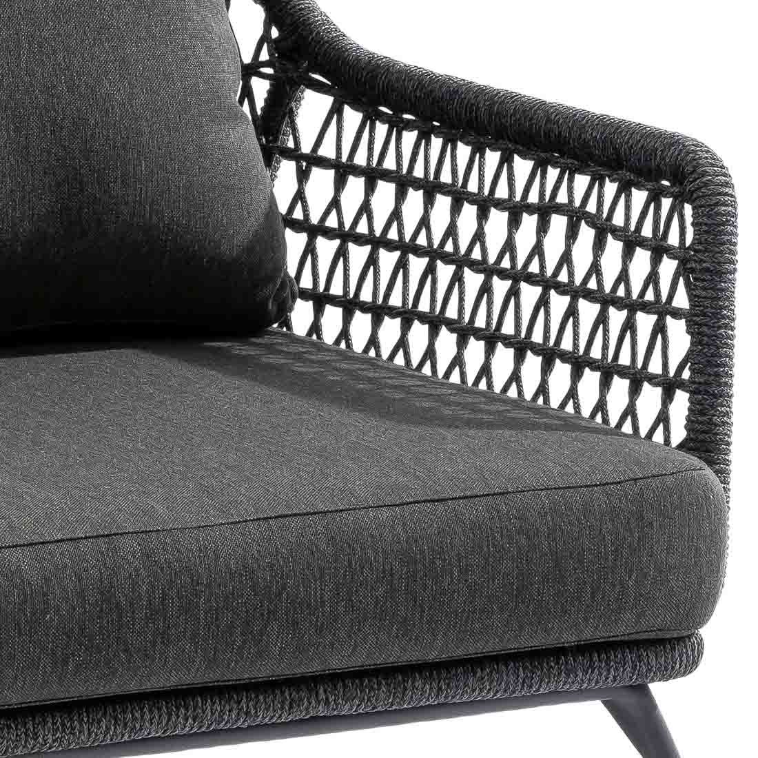 Niehoff Kubu Eck-/Endmodul Aluminium/Rope/Olefin