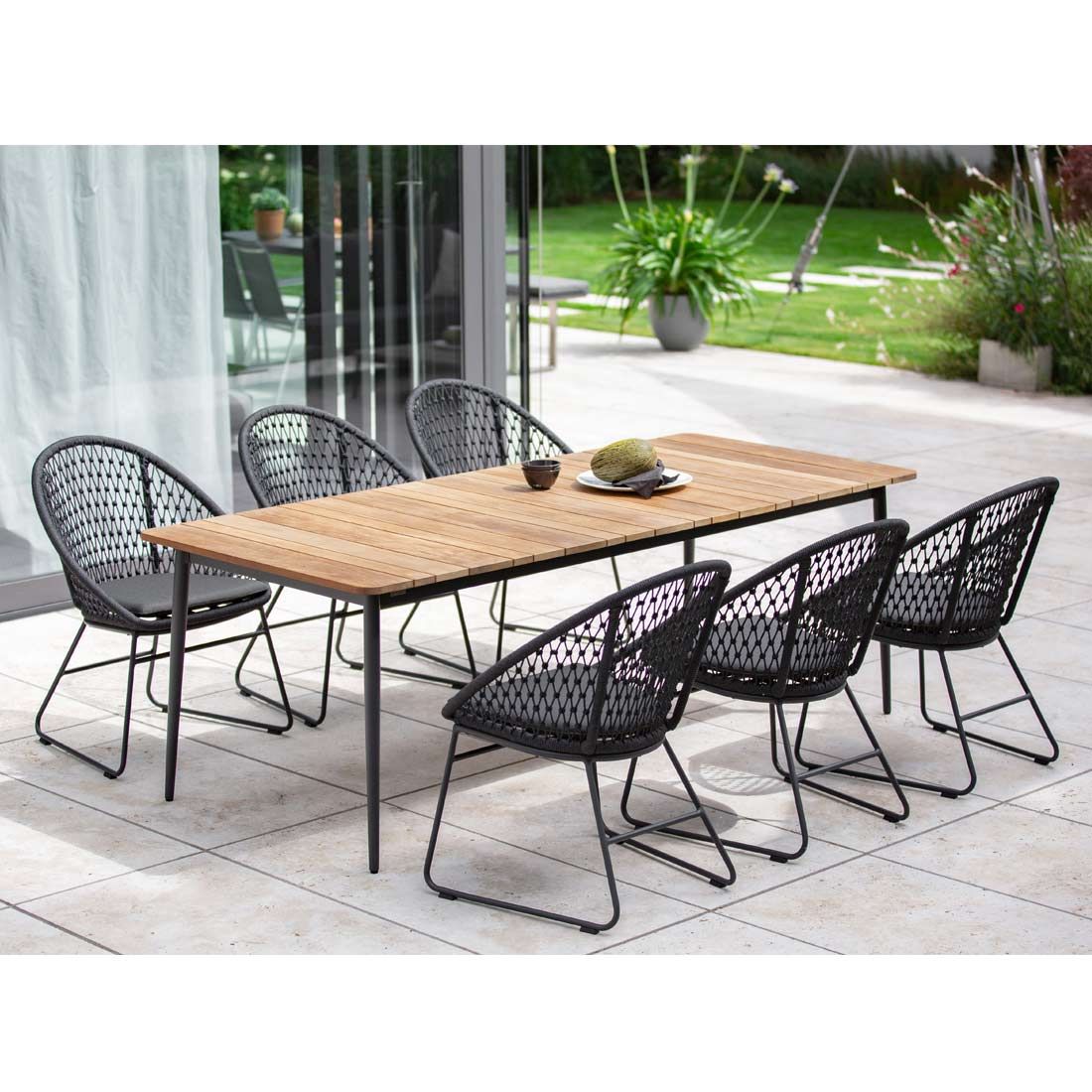 Niehoff Kuta Gartenmöbelset 7-tlg. mit Tisch 220x100cm