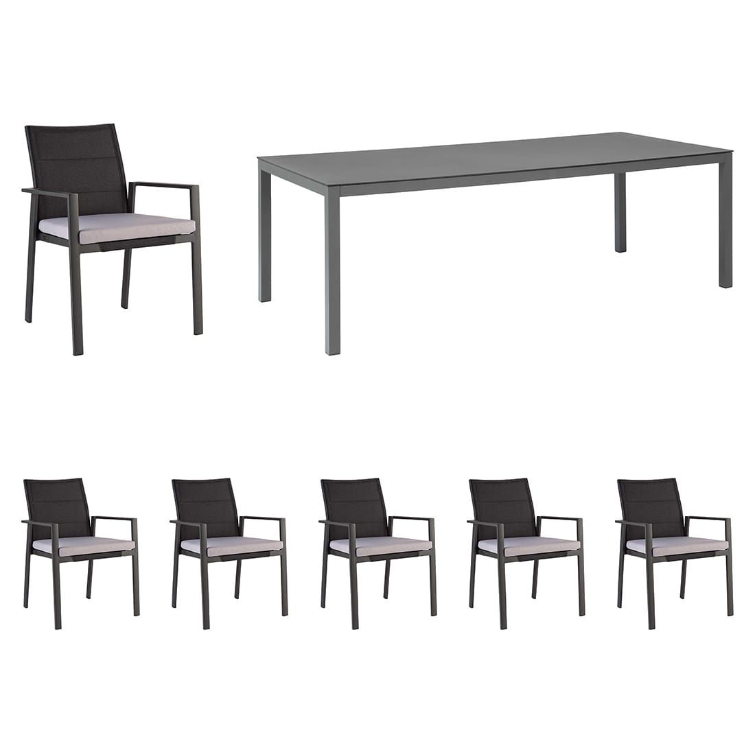 Niehoff Nancer Gartenmöbel-Set L (6 Plätze) Tisch 220x100cm