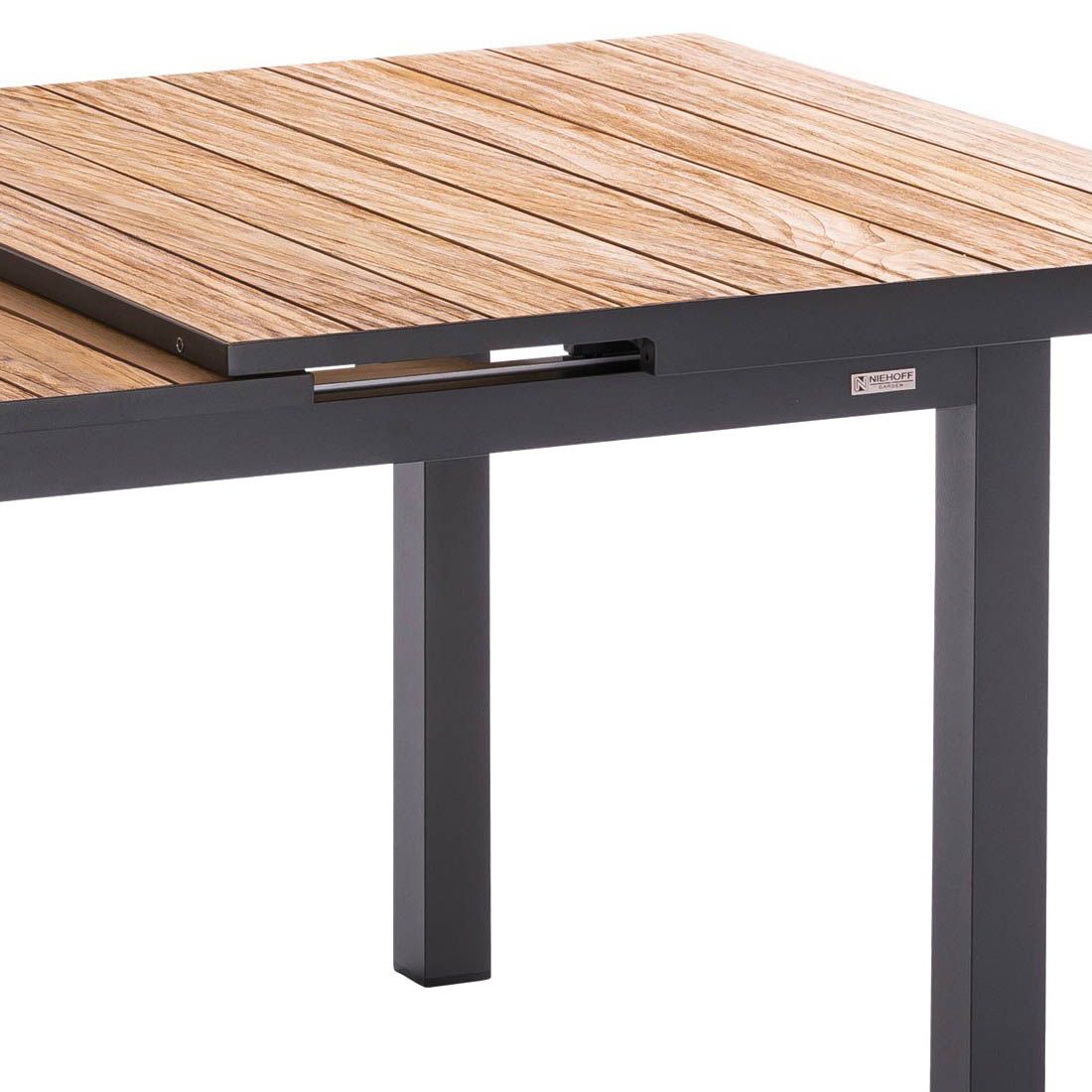 Niehoff Nantes Ausziehtisch 180/240x100cm Aluminium/Teak