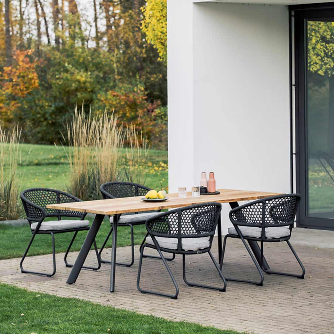Niehoff Noah Gartentisch 200x95cm Aluminium/Teak