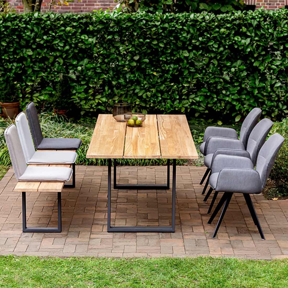 Niehoff Noah Gartentisch Aluminium/Teak